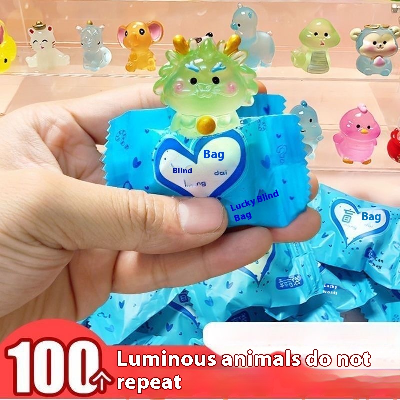 Home Security Items - 100Pcs Mini Luminous Resin Blind Box