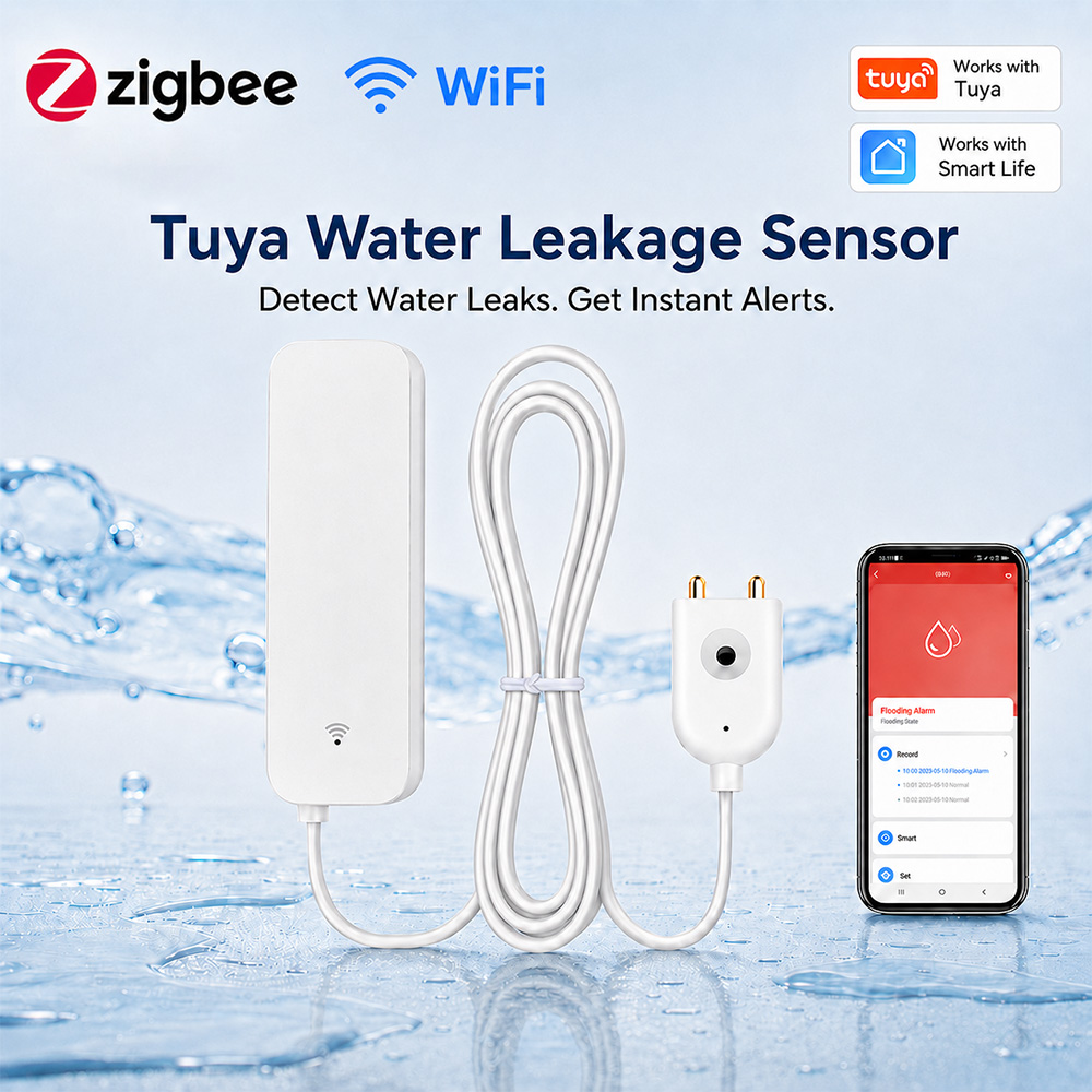 Home Security Tools - ZigBee WiFi Water Leak Sensor Flood