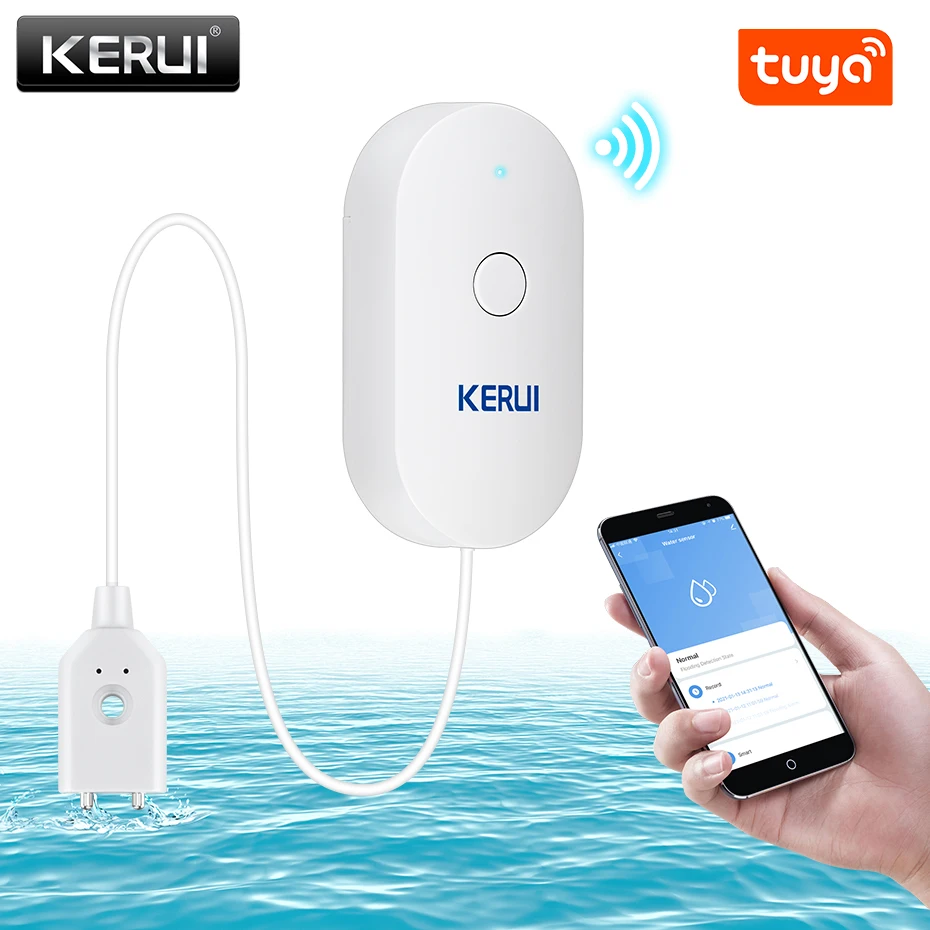 Home Security With Monitoring - KERUI WiFi Water Sensor Smart Home