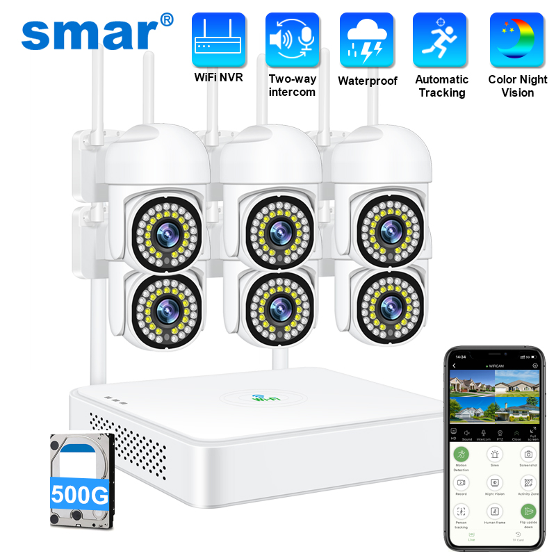 Home Security Outdoor Cameras - Smar 3MP Wireless CCTV Security Camera