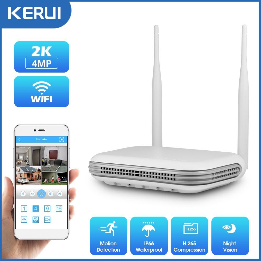 Home Security Outdoor Cameras - KERUI 2K 4MP Outdoor Full HD