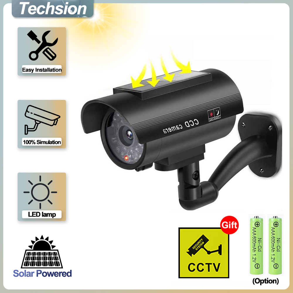 Solar Panel Dummy Surveillance - Home Security Lights Outdoors recension och pris