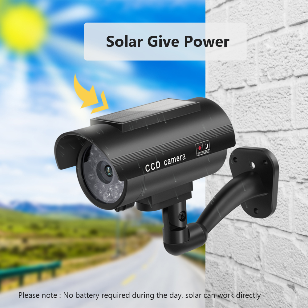 Solar Panel Dummy Surveillance - Home Security Lights Outdoors recension och pris