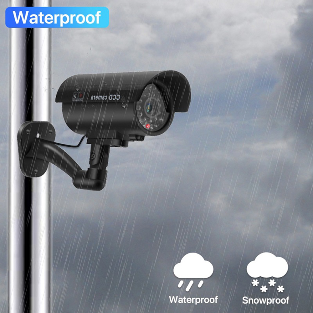 Solar Panel Dummy Surveillance - Home Security Lights Outdoors recension och pris