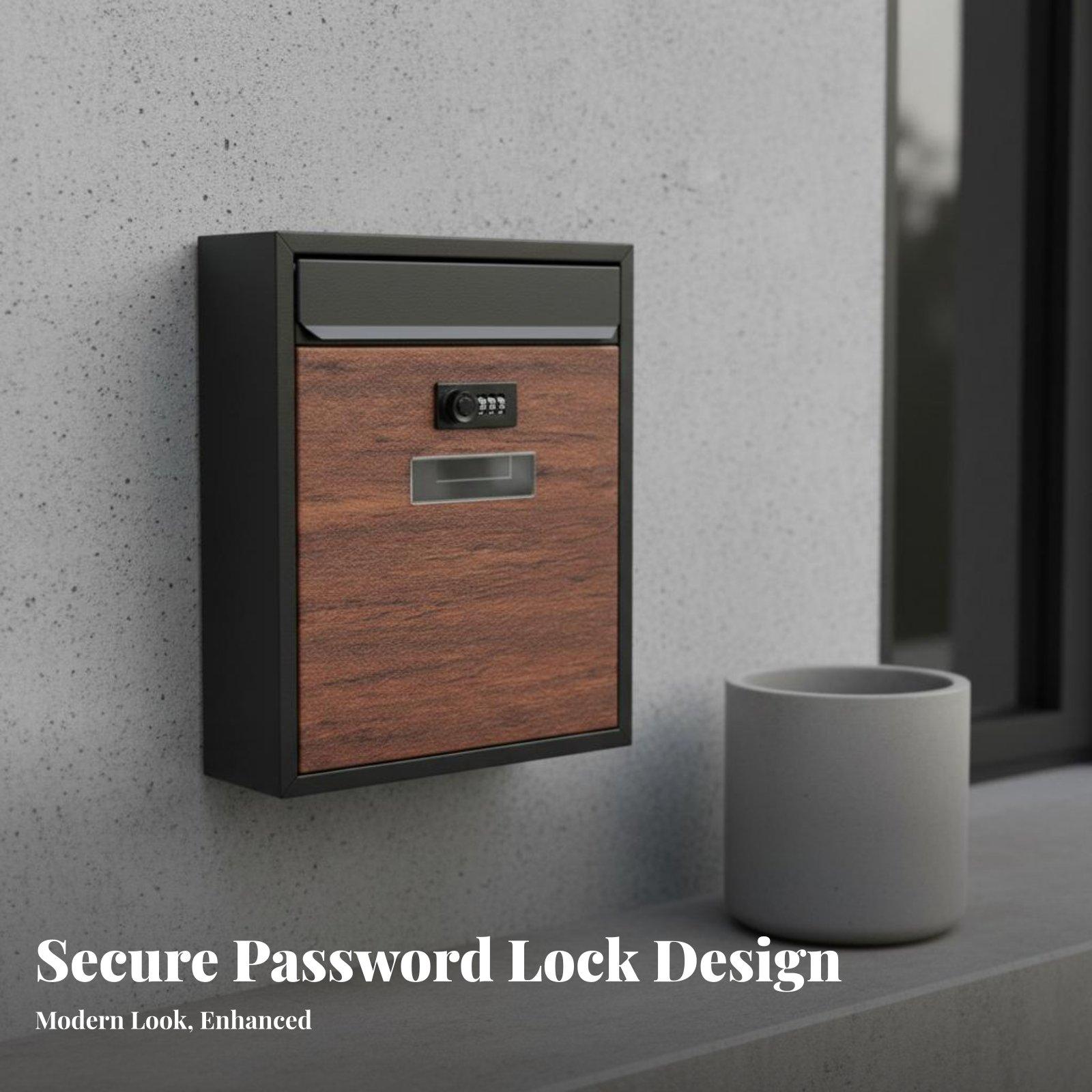 Iron Letter Box with Combinati - Home Security Letters recension och pris
