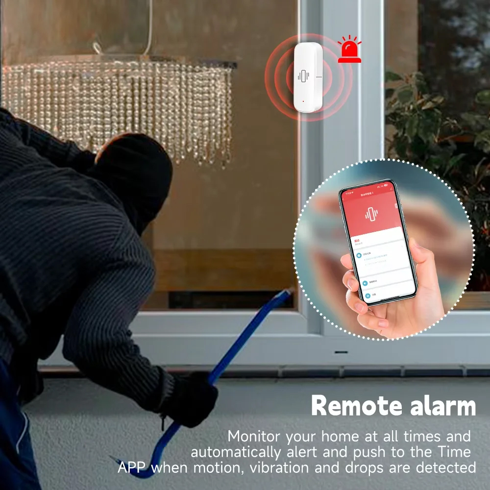 Smart ZigBee Vibration Sensor  - Home Security Tools recension och pris