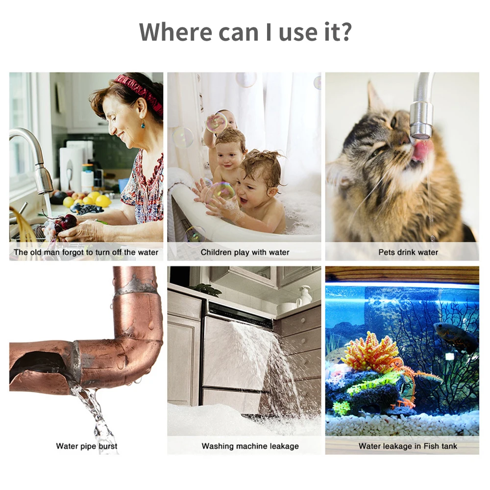 Tuya WiFi Zigbee Water Sensor  - Home Security Tools recension och pris