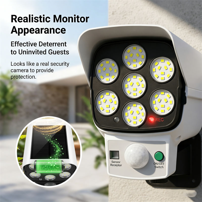 Solar Powered Dummy Security C - Home Security Lights Outdoors recension och pris