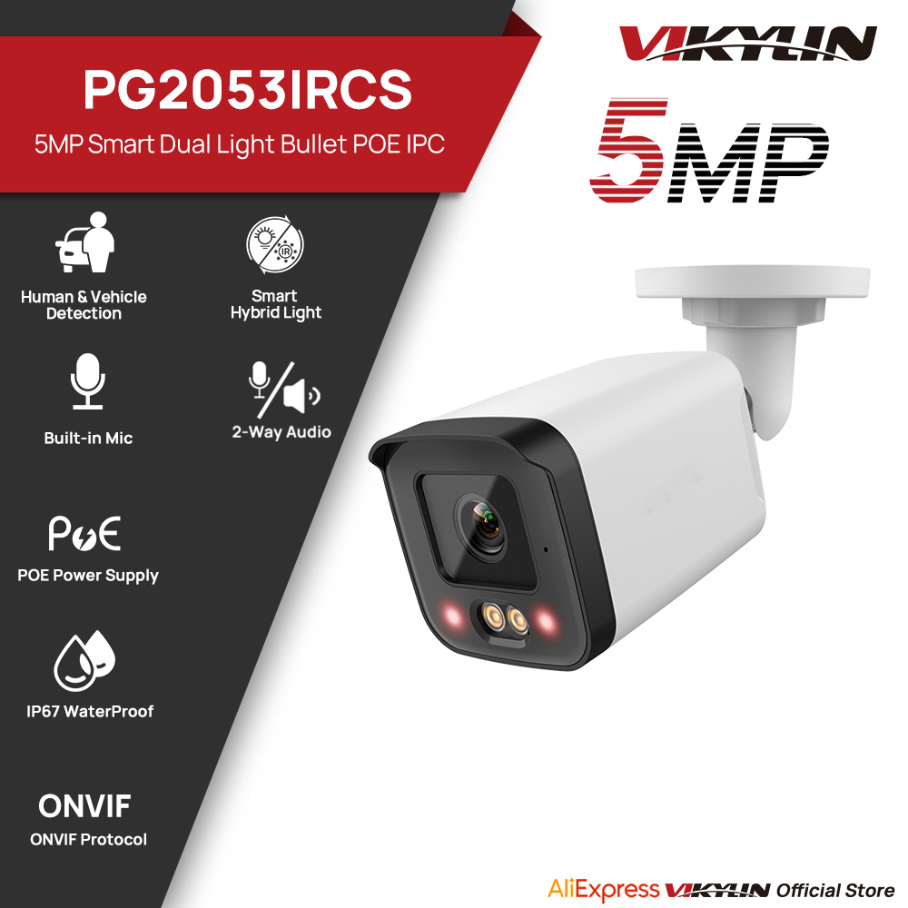 VIKYLIN IP Security Camera 5MP - Home Security Lights Outdoors recension och pris