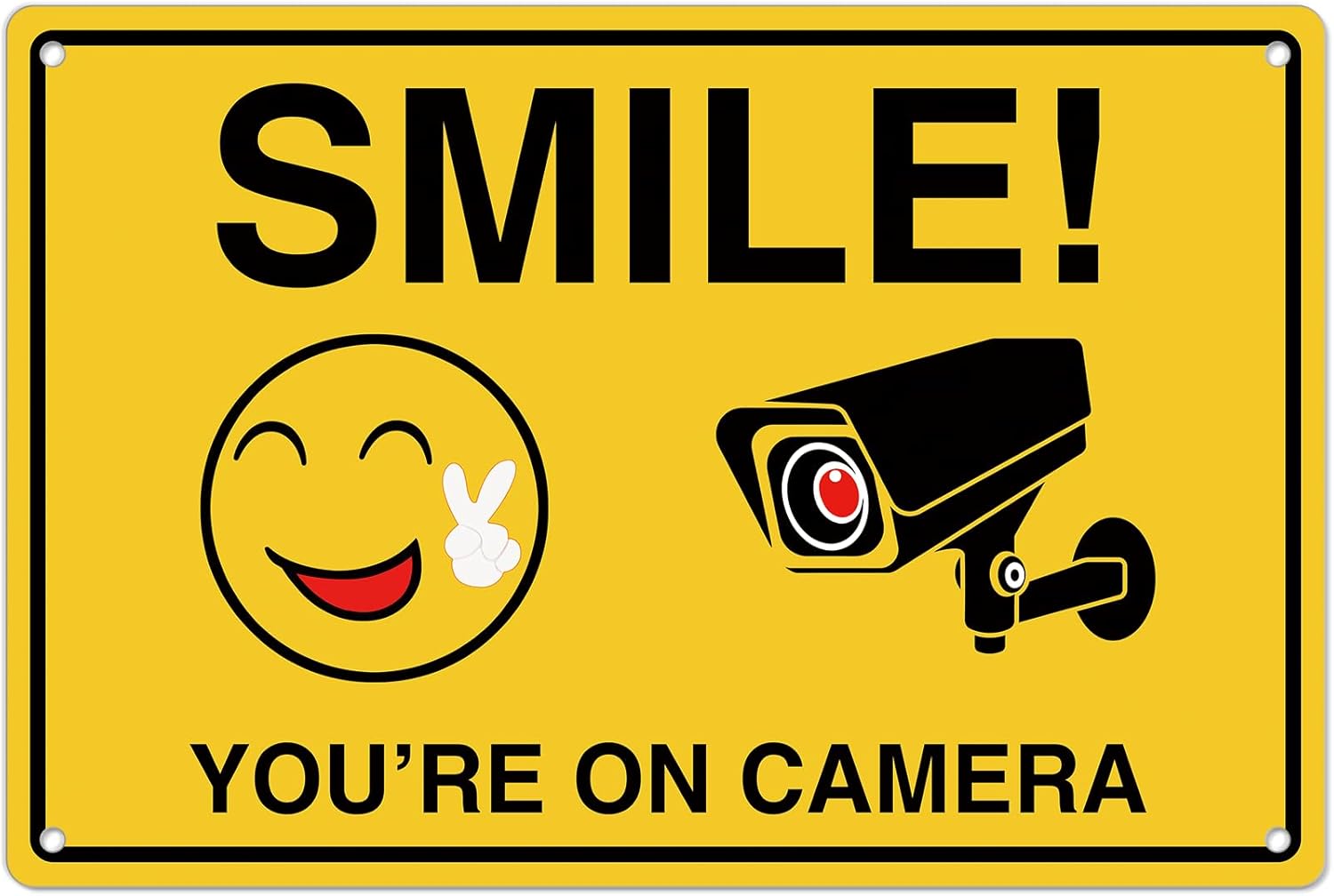 Smile Youre On Camera Signs ;  - Home Security Items recension och pris