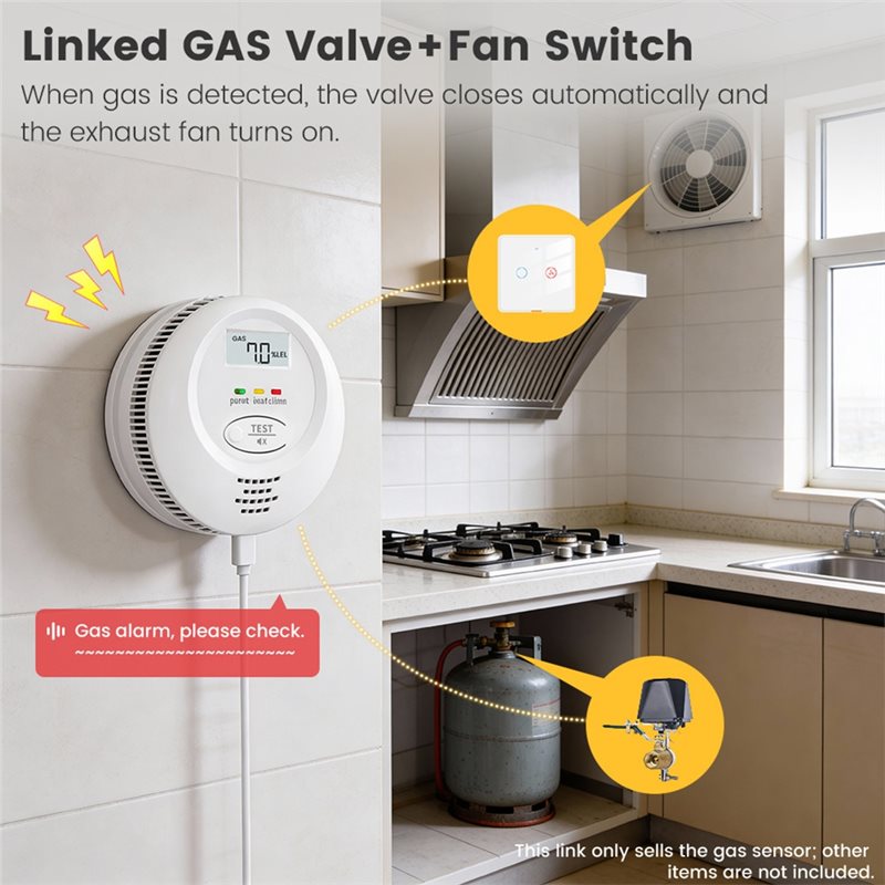 Tuya Smart Home Wifi Gas Leak  - Home Security Tools recension och pris