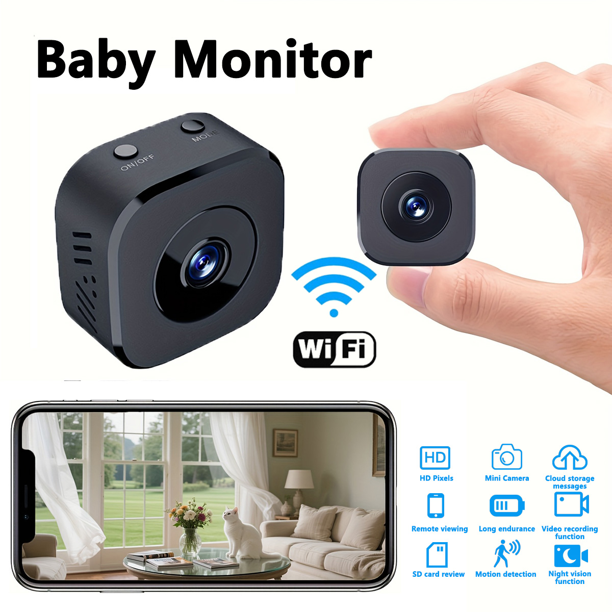 1080P HD Mini WiFi Camera Indo - Home Security With Monitoring recension och pris