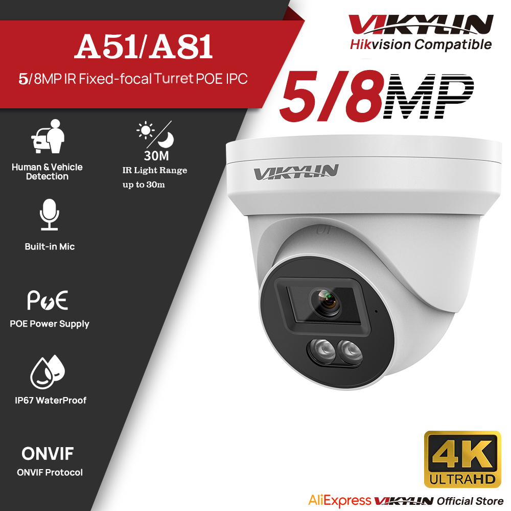 VIKYLIN 5/8MP HD IP Security C - Home Security Lights Outdoors recension och pris
