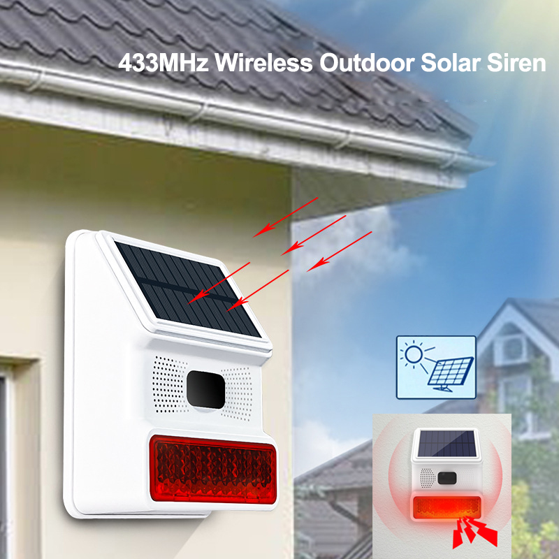 TAIBOAN 433MHZ Wireless Solar  - Home Security Lights Outdoors recension och pris