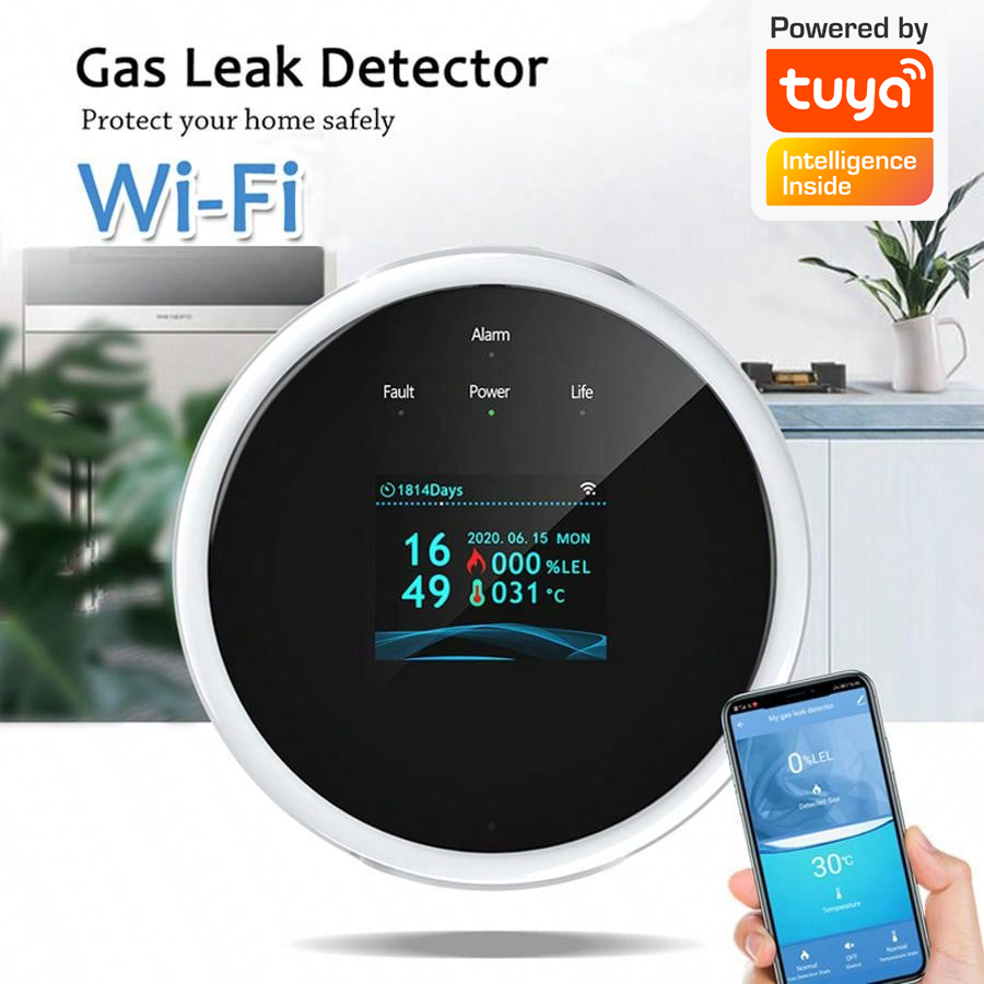 2.4G WiFi Gas Alarm Sensor Com - Home Security Tools recension och pris