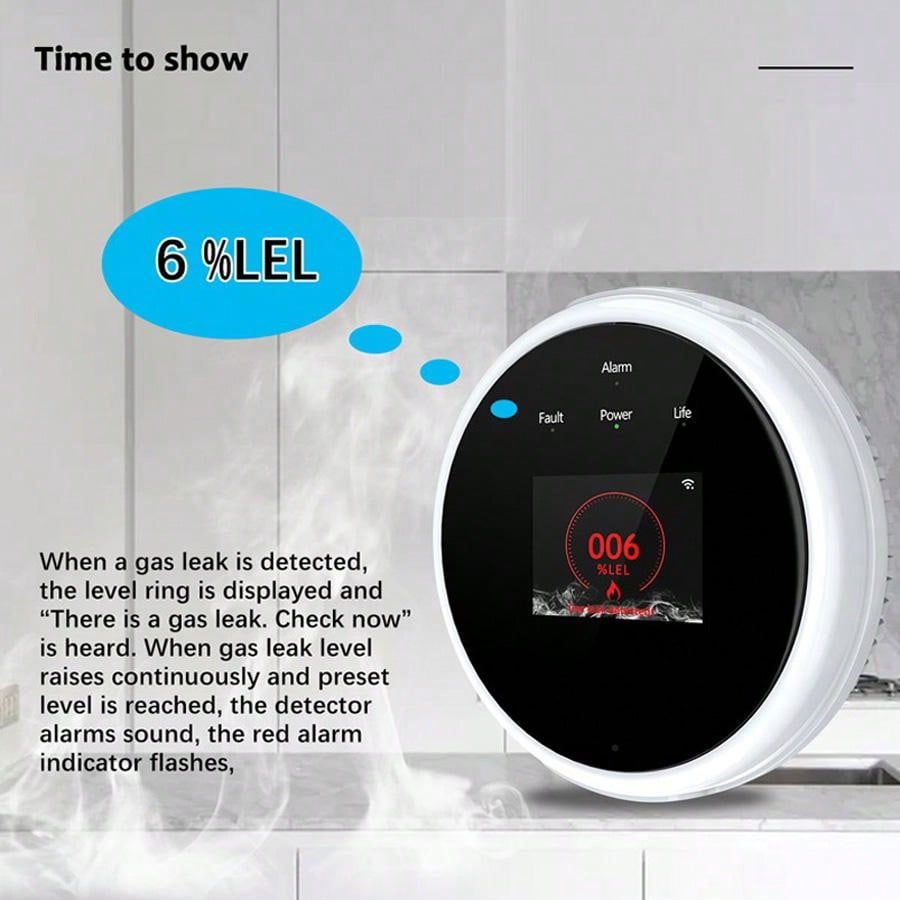 2.4G WiFi Gas Alarm Sensor Com - Home Security Tools recension och pris