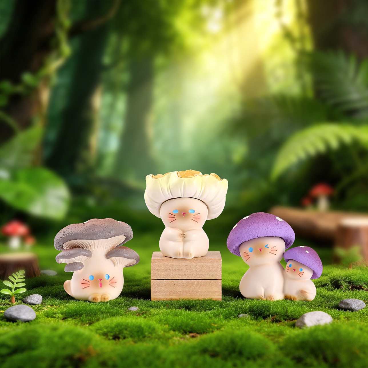 Mushroom Meow Blind Box Cute C - Home Security Items recension och pris