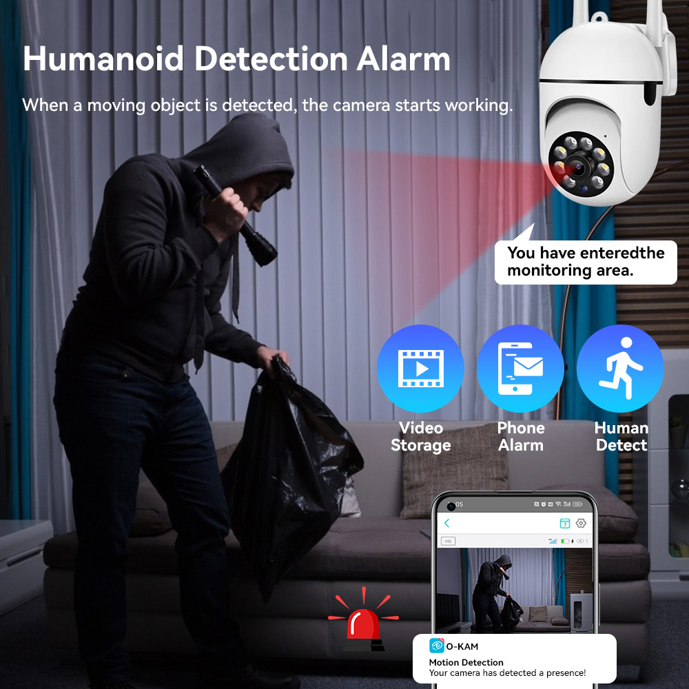 8MP 2.4G Wifi IP CCTV Camera C - Home Security Lights Outdoors recension och pris