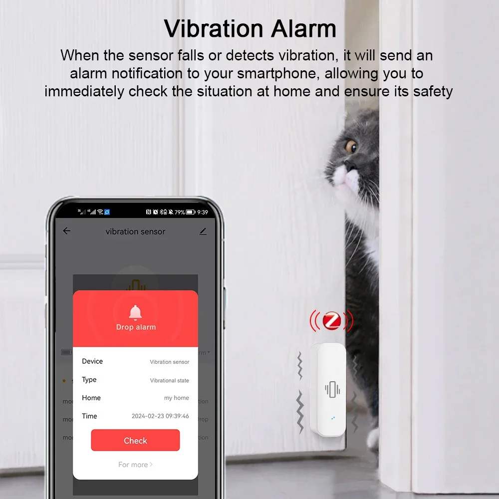 Tuya WiFi/Zigbee Smart Vibrati - Home Security With Monitoring recension och pris