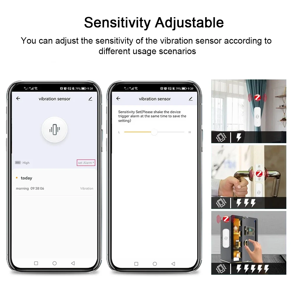 Tuya WiFi/Zigbee Smart Vibrati - Home Security With Monitoring recension och pris