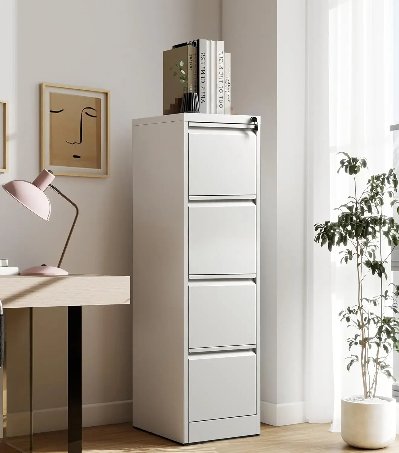 4-Drawer Locking Vertical File - Home Security Letters recension och pris