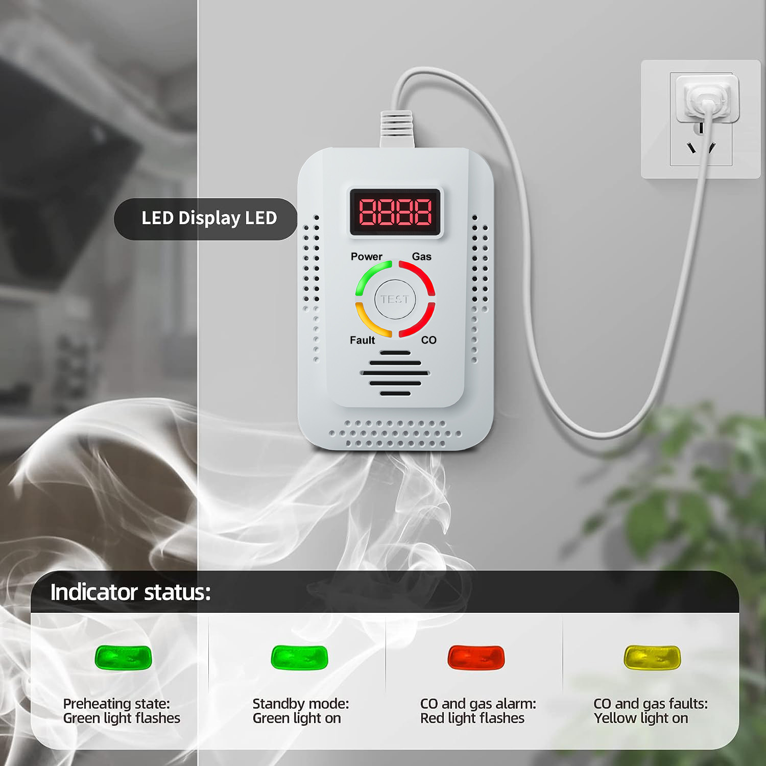 Natural Gas Detector 2in1 And  - Home Security Tools recension och pris
