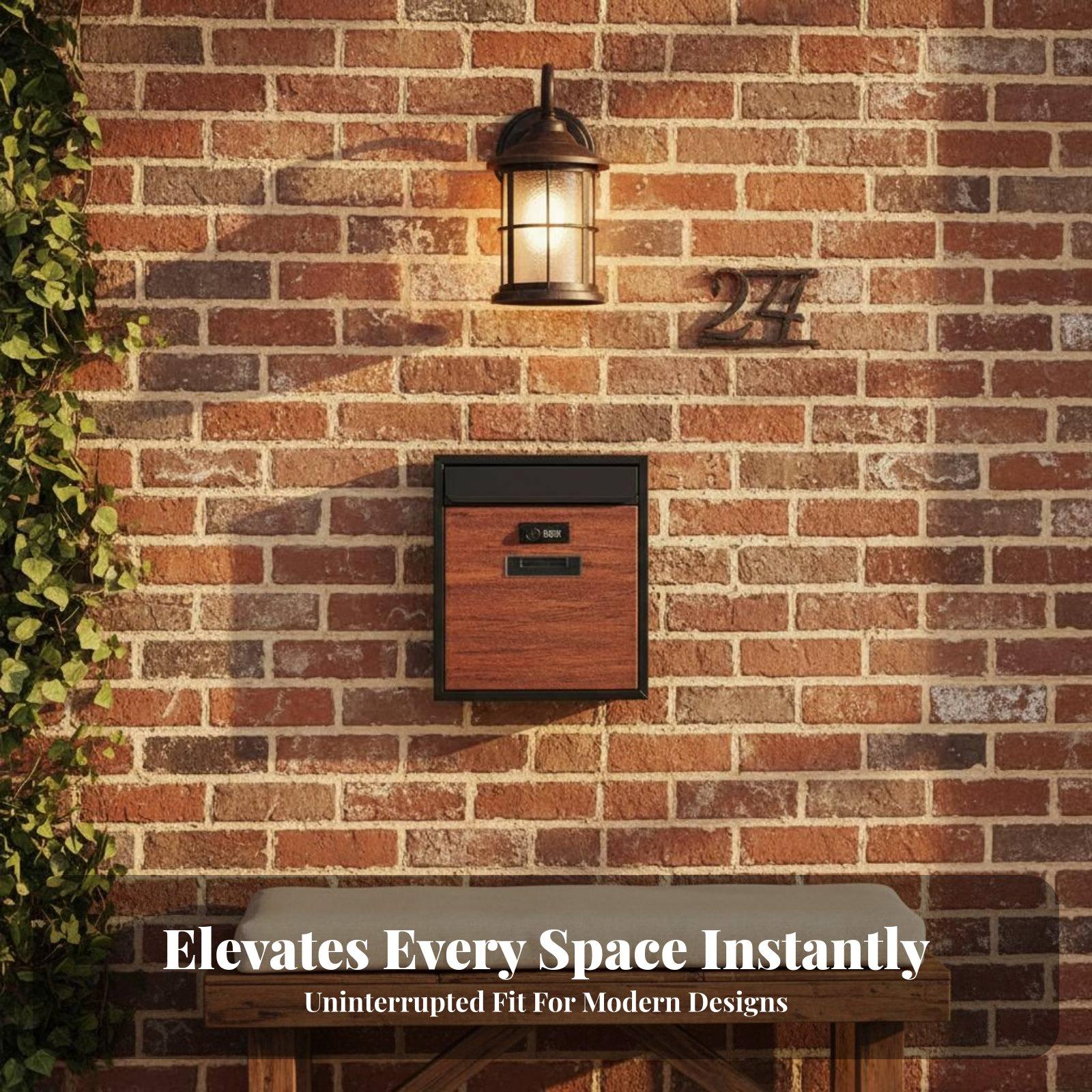 Modern Metal Mailbox with Comb - Home Security Letters recension och pris