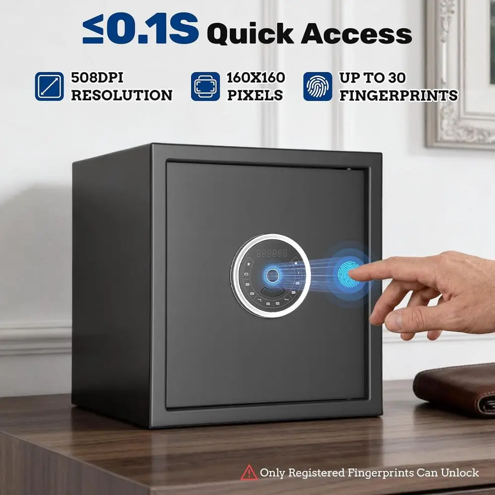 1.5 Auto-Open Biometric Safe w - Home Security Safe recension och pris