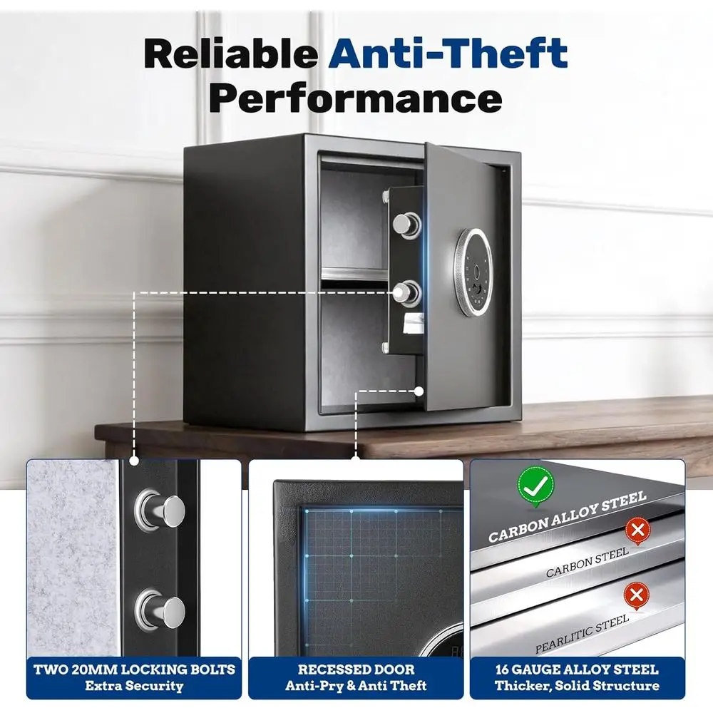 1.5 Auto-Open Biometric Safe w - Home Security Safe recension och pris